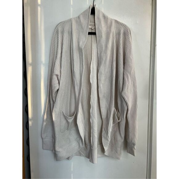 Maurices White Waffle Knit Cardigan Woman’s Size Medium - Picture 1 of 6